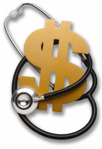 stethoscope and dollar